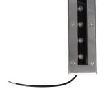 GLOBOSTAR® UNDERGROUND-REMVI 90194-Y Χωνευτή Μπάρα Φωτισμού Wall Washer LED 18W 1890lm 10° DC 24V Αδιάβροχο IP68 Ultra Θερμό Λευκό 2200K Dimmable - Bridgelux SMD Chip - Ανοξείδωτο Ατσάλι SS316 - Μ100 x Π9 x Υ7.2cm / Q98.2 x 7.6cm - 3 Χρόνια Εγγύηση