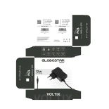 GLOBOSTAR® VOLTIX GLB-107-0005 Τροφοδοτικό/Μετασχηματιστής Class II SELV 12W 0.5A AC 220-240V σε DC 24V IP20 - Μαύρο Ματ - Μ7.3 x Π4 x Υ2.8cm - 3 Χρόνια Εγγύηση