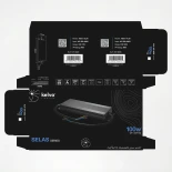 kelvo® SELAS KLV-107-0023 Τροφοδοτικό/Μετασχηματιστής Class I PELV 100W 8.2A AC 220-240V σε DC 12V Αδιάβροχο IP67 - Γκρι Ανθρακί Ματ - Μ18.9 x Π6.5 x Υ2.2cm - 5 Χρόνια Εγγύηση