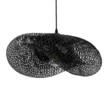 GLOBOSTAR® MEXICO 02201 Boho Κρεμαστό Φωτιστικό Οροφής με Ντουί 1 x E27 AC 220-240V IP20 - Μαύρο - Μ65 x Π45 x Υ18cm