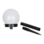 GLOBOSTAR® SFERA 71472 Διακοσμητικό Φωτιστικό Κήπου LED 1W 50lm 240° DC 5V με Φωτοβολταϊκό Panel 5V 0.1W & Επαναφορτιζόμενη Μπαταρία Li-ion 3.2V 300mAh Αδιάβροχο IP65 Ψυχρό Λευκό 6000K - Μ10 x Π10 x Υ33cm - 2 Χρόνια Εγγύηση - Σετ 2 Τεμαχίων