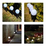 GLOBOSTAR® SFERA 71472 Διακοσμητικό Φωτιστικό Κήπου LED 1W 50lm 240° DC 5V με Φωτοβολταϊκό Panel 5V 0.1W & Επαναφορτιζόμενη Μπαταρία Li-ion 3.2V 300mAh Αδιάβροχο IP65 Ψυχρό Λευκό 6000K - Μ10 x Π10 x Υ33cm - 2 Χρόνια Εγγύηση - Σετ 2 Τεμαχίων