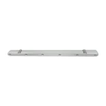 GLOBOSTAR® VIGAS 90613 Γραμμικό Βιομηχανικό Φωτιστικό Σκαφάκι Tri-Proof με Μεταλλικά Clips για 2 x Λάμπες T8 G13 120cm Τύπου Φθορίου LED Τροφοδοσίας Ενός Άκρου 120° AC 220-240V Αδιάβροχο IP65 - Γκρι με Διάφανο Κάλυμμα Πλαστικό PC - Μ126 x Π11.5 x Υ9cm