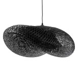 GLOBOSTAR® MEXICO 02202 Boho Κρεμαστό Φωτιστικό Οροφής με Ντουί 1 x E27 AC 220-240V IP20 - Μαύρο - Μ85 x Π50 x Υ30cm