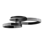 kelvo® DIAMOND KLV-101-0223 Φωτιστικό Οροφής LED 67W 6700lm 360° AC 220-240V IP20 Ρυθμιζόμενο Λευκό CCT με Χειριστήριο από 2700K έως 6000K Dimmable - Lumileds SMD Chip - Μαύρο Ματ - Μ60 x Π40 x Υ14cm - 3 Χρόνια Εγγύηση