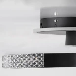 kelvo® DIAMOND KLV-101-0223 Φωτιστικό Οροφής LED 67W 6700lm 360° AC 220-240V IP20 Ρυθμιζόμενο Λευκό CCT με Χειριστήριο από 2700K έως 6000K Dimmable - Lumileds SMD Chip - Μαύρο Ματ - Μ60 x Π40 x Υ14cm - 3 Χρόνια Εγγύηση