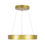 GLOBOSTAR® SALEM 61243 Μοντέρνο Κρεμαστό Φωτιστικό Οροφής LED 75W 8625lm 120° AC 220-240V IP20 Ρυθμιζόμενο Λευκό CCT με Χειριστήριο από 2700K έως 6000K Dimmable - Lumileds SMD Chip - Χρυσό - Μ45 x Π45 x Υ6cm - 3 Χρόνια Εγγύηση