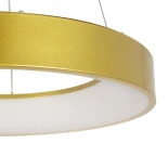 GLOBOSTAR® SALEM 61243 Μοντέρνο Κρεμαστό Φωτιστικό Οροφής LED 75W 8625lm 120° AC 220-240V IP20 Ρυθμιζόμενο Λευκό CCT με Χειριστήριο από 2700K έως 6000K Dimmable - Lumileds SMD Chip - Χρυσό - Μ45 x Π45 x Υ6cm - 3 Χρόνια Εγγύηση