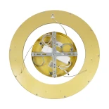 GLOBOSTAR® SALEM 61243 Μοντέρνο Κρεμαστό Φωτιστικό Οροφής LED 75W 8625lm 120° AC 220-240V IP20 Ρυθμιζόμενο Λευκό CCT με Χειριστήριο από 2700K έως 6000K Dimmable - Lumileds SMD Chip - Χρυσό - Μ45 x Π45 x Υ6cm - 3 Χρόνια Εγγύηση