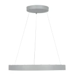GLOBOSTAR® SALEM 61246 Μοντέρνο Κρεμαστό Φωτιστικό Οροφής LED 105W 12075lm 120° AC 220-240V IP20 Ρυθμιζόμενο Λευκό CCT με Χειριστήριο από 2700K έως 6000K Dimmable - Lumileds SMD Chip - Γκρι - Μ60 x Π60 x Υ6cm - 3 Χρόνια Εγγύηση