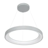 GLOBOSTAR® SALEM 61246 Μοντέρνο Κρεμαστό Φωτιστικό Οροφής LED 105W 12075lm 120° AC 220-240V IP20 Ρυθμιζόμενο Λευκό CCT με Χειριστήριο από 2700K έως 6000K Dimmable - Lumileds SMD Chip - Γκρι - Μ60 x Π60 x Υ6cm - 3 Χρόνια Εγγύηση