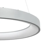 GLOBOSTAR® SALEM 61246 Μοντέρνο Κρεμαστό Φωτιστικό Οροφής LED 105W 12075lm 120° AC 220-240V IP20 Ρυθμιζόμενο Λευκό CCT με Χειριστήριο από 2700K έως 6000K Dimmable - Lumileds SMD Chip - Γκρι - Μ60 x Π60 x Υ6cm - 3 Χρόνια Εγγύηση