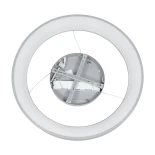 GLOBOSTAR® SALEM 61246 Μοντέρνο Κρεμαστό Φωτιστικό Οροφής LED 105W 12075lm 120° AC 220-240V IP20 Ρυθμιζόμενο Λευκό CCT με Χειριστήριο από 2700K έως 6000K Dimmable - Lumileds SMD Chip - Γκρι - Μ60 x Π60 x Υ6cm - 3 Χρόνια Εγγύηση