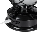 GLOBOSTAR® FIREWATCH 76546 Διακοσμητικό Φαναράκι LED 10W 500lm 360° Επαναφορτιζόμενο DC 5V με Μπαταρίες 2x18650 IP20 Ultra Θερμό Λευκό 1800K - Μ15 x Π11.5 x Υ23.5cm - 2 Χρόνια Εγγύηση