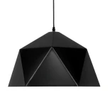 GLOBOSTAR® HEXAGON 01195 Μοντέρνο Κρεμαστό Φωτιστικό Οροφής με Ντουί 1 x E27 AC 220-240V IP20 - Μαύρο & Χρυσό - Μ46 x Π46 x Υ25cm