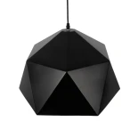 GLOBOSTAR® HEXAGON 01195 Μοντέρνο Κρεμαστό Φωτιστικό Οροφής με Ντουί 1 x E27 AC 220-240V IP20 - Μαύρο & Χρυσό - Μ46 x Π46 x Υ25cm