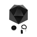 GLOBOSTAR® HEXAGON 01195 Μοντέρνο Κρεμαστό Φωτιστικό Οροφής με Ντουί 1 x E27 AC 220-240V IP20 - Μαύρο & Χρυσό - Μ46 x Π46 x Υ25cm