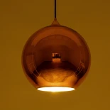 GLOBOSTAR® INFINITA 01310 Μοντέρνο Κρεμαστό Φωτιστικό Οροφής με Ντουί 1 x E27 AC 220-240V IP20 - Χάλκινο - Μ30 x Π30 x Υ27cm