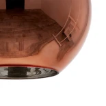 GLOBOSTAR® INFINITA 01310 Μοντέρνο Κρεμαστό Φωτιστικό Οροφής με Ντουί 1 x E27 AC 220-240V IP20 - Χάλκινο - Μ30 x Π30 x Υ27cm