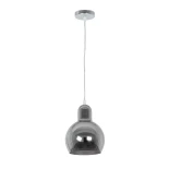 GLOBOSTAR® BOSSANOVA 01313 Μοντέρνο Κρεμαστό Φωτιστικό Οροφής με Ντουί 1 x E27 AC 220-240V IP20 - Γκρι - Μ18 x Π18 x Υ23cm