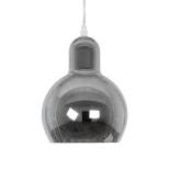 GLOBOSTAR® BOSSANOVA 01313 Μοντέρνο Κρεμαστό Φωτιστικό Οροφής με Ντουί 1 x E27 AC 220-240V IP20 - Γκρι - Μ18 x Π18 x Υ23cm