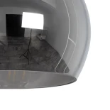 GLOBOSTAR® BOSSANOVA 01313 Μοντέρνο Κρεμαστό Φωτιστικό Οροφής με Ντουί 1 x E27 AC 220-240V IP20 - Γκρι - Μ18 x Π18 x Υ23cm