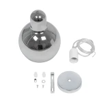 GLOBOSTAR® BOSSANOVA 01313 Μοντέρνο Κρεμαστό Φωτιστικό Οροφής με Ντουί 1 x E27 AC 220-240V IP20 - Γκρι - Μ18 x Π18 x Υ23cm