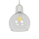 GLOBOSTAR® LUCREZIA 01314 Μοντέρνο Κρεμαστό Φωτιστικό Οροφής με Ντουί 1 x E27 AC 220-240V IP20 - Διάφανο - Μ18 x Π18 x Υ23cm