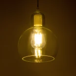 GLOBOSTAR® LUCREZIA 01314 Μοντέρνο Κρεμαστό Φωτιστικό Οροφής με Ντουί 1 x E27 AC 220-240V IP20 - Διάφανο - Μ18 x Π18 x Υ23cm