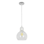GLOBOSTAR® LUCREZIA 01314 Μοντέρνο Κρεμαστό Φωτιστικό Οροφής με Ντουί 1 x E27 AC 220-240V IP20 - Διάφανο - Μ18 x Π18 x Υ23cm