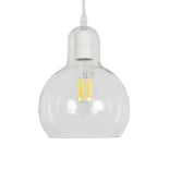 GLOBOSTAR® LUCREZIA 01314 Μοντέρνο Κρεμαστό Φωτιστικό Οροφής με Ντουί 1 x E27 AC 220-240V IP20 - Διάφανο - Μ18 x Π18 x Υ23cm