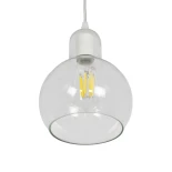 GLOBOSTAR® LUCREZIA 01314 Μοντέρνο Κρεμαστό Φωτιστικό Οροφής με Ντουί 1 x E27 AC 220-240V IP20 - Διάφανο - Μ18 x Π18 x Υ23cm