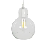 GLOBOSTAR® LUCREZIA 01314 Μοντέρνο Κρεμαστό Φωτιστικό Οροφής με Ντουί 1 x E27 AC 220-240V IP20 - Διάφανο - Μ18 x Π18 x Υ23cm