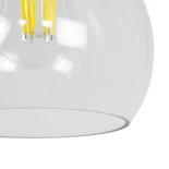 GLOBOSTAR® LUCREZIA 01314 Μοντέρνο Κρεμαστό Φωτιστικό Οροφής με Ντουί 1 x E27 AC 220-240V IP20 - Διάφανο - Μ18 x Π18 x Υ23cm