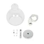 GLOBOSTAR® LUCREZIA 01314 Μοντέρνο Κρεμαστό Φωτιστικό Οροφής με Ντουί 1 x E27 AC 220-240V IP20 - Διάφανο - Μ18 x Π18 x Υ23cm