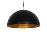 GLOBOSTAR® MEDEA 01344 Μοντέρνο Κρεμαστό Φωτιστικό Οροφής με Ντουί 1 x E27 AC 220-240V IP20 - Μαύρο & Χρυσό - Μ60 x Π60 x Υ30cm