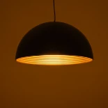 GLOBOSTAR® MEDEA 01344 Μοντέρνο Κρεμαστό Φωτιστικό Οροφής με Ντουί 1 x E27 AC 220-240V IP20 - Μαύρο & Χρυσό - Μ60 x Π60 x Υ30cm