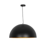 GLOBOSTAR® MEDEA 01344 Μοντέρνο Κρεμαστό Φωτιστικό Οροφής με Ντουί 1 x E27 AC 220-240V IP20 - Μαύρο & Χρυσό - Μ60 x Π60 x Υ30cm