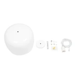 GLOBOSTAR® JASPER 01374 Μοντέρνο Κρεμαστό Φωτιστικό Οροφής με Ντουί 1 x E27 AC 220-240V IP20 - Λευκό - Μ25 x Π25 x Υ22cm