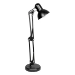 GLOBOSTAR® DESK 01538 Μοντέρνο Επιτραπέζιο Φωτιστικό Πορτατίφ με Ντουί 1 x E27 AC 220-240V IP20 - Μαύρο - Μ15 x Π15 x Υ67cm
