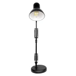 GLOBOSTAR® DESK 01538 Μοντέρνο Επιτραπέζιο Φωτιστικό Πορτατίφ με Ντουί 1 x E27 AC 220-240V IP20 - Μαύρο - Μ15 x Π15 x Υ67cm