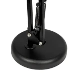 GLOBOSTAR® DESK 01538 Μοντέρνο Επιτραπέζιο Φωτιστικό Πορτατίφ με Ντουί 1 x E27 AC 220-240V IP20 - Μαύρο - Μ15 x Π15 x Υ67cm