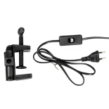 GLOBOSTAR® DESK 01538 Μοντέρνο Επιτραπέζιο Φωτιστικό Πορτατίφ με Ντουί 1 x E27 AC 220-240V IP20 - Μαύρο - Μ15 x Π15 x Υ67cm
