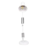 GLOBOSTAR® DESK 01539 Μοντέρνο Επιτραπέζιο Φωτιστικό Πορτατίφ με Ντουί 1 x E27 AC 220-240V IP20 - Λευκό - Μ15 x Π15 x Υ67cm