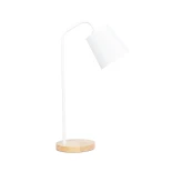GLOBOSTAR® RIBBON 01574 Μοντέρνο Επιτραπέζιο Φωτιστικό Πορτατίφ με Ντουί 1 x E27 AC 220-240V IP20 - Λευκό & Μπεζ - Μ15 x Π30 x Υ49cm