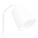 GLOBOSTAR® RIBBON 01574 Μοντέρνο Επιτραπέζιο Φωτιστικό Πορτατίφ με Ντουί 1 x E27 AC 220-240V IP20 - Λευκό & Μπεζ - Μ15 x Π30 x Υ49cm
