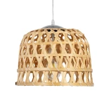 GLOBOSTAR® MANGEA 01634 Boho Κρεμαστό Φωτιστικό Οροφής με Ντουί 1 x E27 AC 220-240V IP20 - Μπεζ - Μ32 x Π32 x Υ30cm