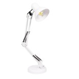 GLOBOSTAR® DESK 01539 Μοντέρνο Επιτραπέζιο Φωτιστικό Πορτατίφ με Ντουί 1 x E27 AC 220-240V IP20 - Λευκό - Μ15 x Π15 x Υ67cm