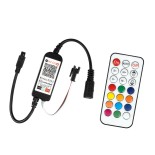 GLOBOSTAR® SP611E 73449 IR & Bluetooh Ψηφιακός Pixel Addressable Controller DC 5-12-24V IP20 για Πολύχρωμα Digital RGB LED Προϊόντα - IR & Bluetooth - SPI/TTL Protocol 2048 IC - Μ30 x Π2.3 x Υ0.9cm - 2 Χρόνια Εγγύηση