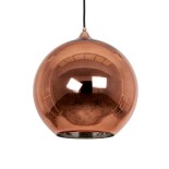GLOBOSTAR® INFINITA 01310 Μοντέρνο Κρεμαστό Φωτιστικό Οροφής με Ντουί 1 x E27 AC 220-240V IP20 - Χάλκινο - Μ30 x Π30 x Υ27cm